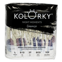 KOLORKY Night Moments - Vesmír - L (8-13 kg) noční jednorázové ekoplenky 27 ks