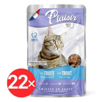 Plaisir Cat kapsička pstruh + krevety 22 × 100 g