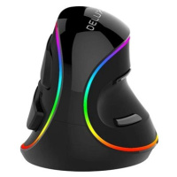 DELUX M618PR Rechargeable RGB Vertical mouse, černá