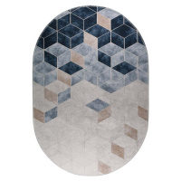 Bílo-modrý pratelný koberec 80x120 cm – Vitaus