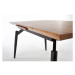 Jídelní stůl Bella rozkládací 140-180x74x80 cm (dub, černá)