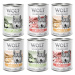 Wolf of Wilderness míchaná balení - 10 % sleva - Adult 6 x 400 g - se spoustou čerstvé drůbeže m