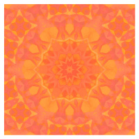 Ilustrace Sun Seamless Pattern. Yellow Orange Stars, oxygen, 40 × 40 cm