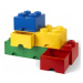 LEGO® úložný box 4 - se zásuvkou tmavě zelená 250 x 250 x 180 mm