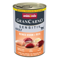 Animonda GranCarno Adult Sensitiv čisté kuřecí maso + rýže 24x400g