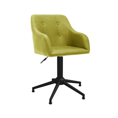 Otočná jídelní židle zelená textil, 3089468 SHUMEE