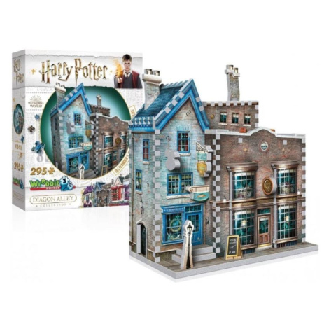 Harry Potter: Puzzle Wrebbit 3D - Obchod Ollivandera a Scribbulus / 295 dílků DISTRINEO