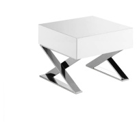 Estila Moderní noční stolek Urbano s chromovými nožičkami 50cm