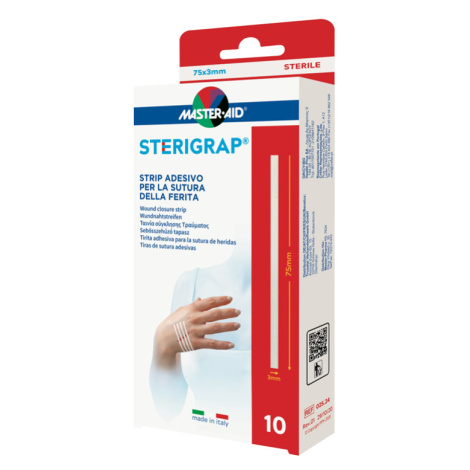 STERIGRAP Náplasťové stehy sterilní 100x6mm 10ks Master Aid