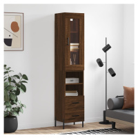 vidaXL Skříň highboard hnědý dub 34,5 x 34 x 180 cm kompozitní dřevo