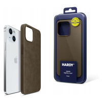 Hnědé stylové pouzdro zadní kryt na zadní stranu iPhonu 15 3mk Hardy MagFabric Case