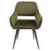KARE Design Olivově zelená čalouněná židle s područkami San Francisco