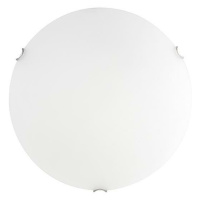 NOVA LUCE stropní svítidlo ANCO matné bílé sklo chromovaný kov E27 1x12 W 600401