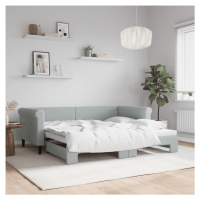 vidaXL Válenda s přistýlkou světle šedá 90 x 190 cm samet
