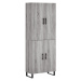 vidaXL Skříň highboard šedá sonoma 69,5 x 34 x 180 cm kompozitní dřevo