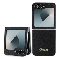 Kryt Guess GUHCZF6HGGSHK Z Flip6 F741 black 4G Glitter Script (GUHCZF6HGGSHK)