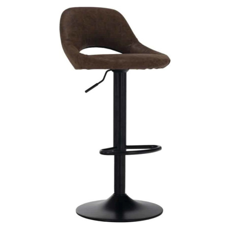 Tempo Kondela Barová židle LORASA NEW - hnědá látka s efektem broušené kůže + kupón KONDELA10 na