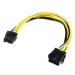 AKASA 12V ATX 8-Pin to PCIe 6+2 pin Adapter Cable