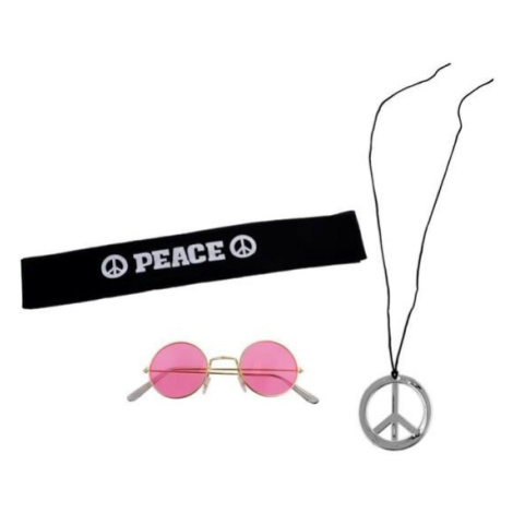 FUNNYFASHN - party Sada hippies - hipís - 3 ks - 60. léta