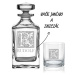 Diamante Křišťálový whisky set s gravírováním INICIÁL + JMÉNO  1+6