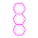 Escape6 Kompletní LED hexagonové svítidlo růžové, rozměr 3 elementy 97 × 246 cm