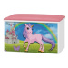 Box na hračky s motivem Unicorn  + čalouněné sedalo, BabyBoo