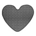 Vopi Kusový koberec Udinese šedý srdce 100 × 120 srdce cm