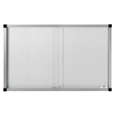 eurokraft pro Informační skříňka, posuvné dveře, 21 (3 x 7) listů DIN A4, kovová zadní stěna