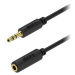 AlzaPower Core Audio 3.5mm Jack (M) to 3.5mm Jack (F) 1m černý