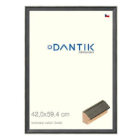 DANTIK rámeček 42 × 59,4, INCLINATA colori šedý plexi čiré