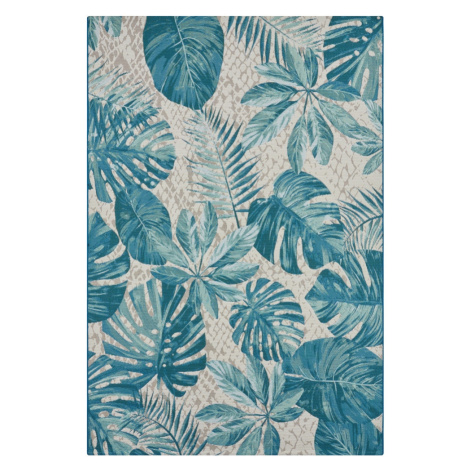 Hanse Home Collection koberce Kusový koberec Flair 105618 Tropical Leaves Turqouise – na ven i n