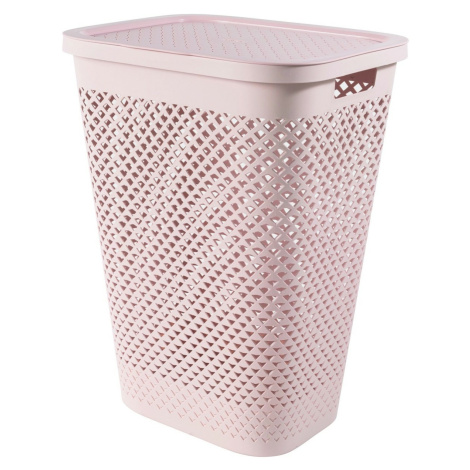 Curver Koš na špinavé prádlo Pure 55 l, růžová