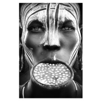 Fotografie Tribal beauty - Ethiopia, Mursi people, Sergio Pandolfini, 26.7 × 40 cm