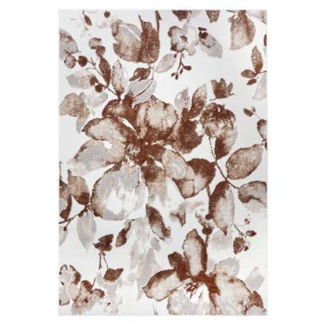 Kusový koberec Shine 105921 Floral White Brown 120x170 cm Hanse Home