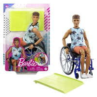 MATTEL - Barbie Model Ken Na Invalidním Vozíku V Modrém Kostkovaném Tílku