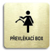 Accept Piktogram "převlékací box IV" (80 × 80 mm) (zlatá tabulka - černý tisk bez rámečku)