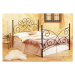 Kovová postel Andalusia Rozměr: 90x200 cm, barva kovu: 5B černá stříbrná pat.