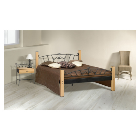 Kovová postel Altea Rozměr: 160x200 cm, barva kovu: 9A bílá zlatá pat.