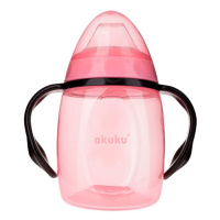 AKUKU - Hrníček nakloněný se silikonovým náustkem 280ml růžový