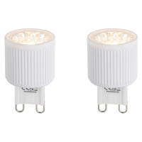 Set van 2 G9 20mm LED lampen 3W 300 lm 2700K