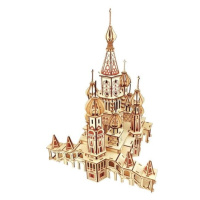 Woodcraft Dřevěné 3D puzzle Chrám Vasila Blaženého přírodní