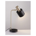 NOVA LUCE stolní lampa PAZ zlatý kov černé kovové stínidlo černá základna E14 1x5W 230V IP20 bez