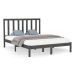 Rám postele šedý masivní dřevo 160 × 200 cm, 3106780