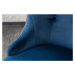LuxD Designová židle Rococo Lví hlava modrá / chróm