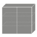 CHANIE, skříňka horní W3 80, korpus: grey, barva: grey stone