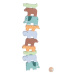 Lelin Dřevěná skládací hra - zvířátka, 10ks + hrací kostka