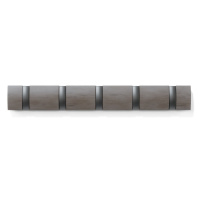Světle šedý nástěnný věšák z topolového dřeva Flip – Umbra