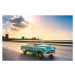 Ilustrace American blue 1953 convertible convertible vintage, MaboHH, 40 × 26.7 cm