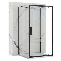 REA/S Přístěnná sprchová kabina Rapid Swing Black Dveře: 70 x Sprchová zástěna: 100 KPL-009948