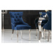 LuxD Designová židle Queen Lví hlava samet královská modrá